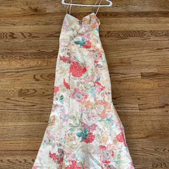 Significant Other Salvador Floral Linen-Blend Midi - Size 4 - Picture 6 of 8